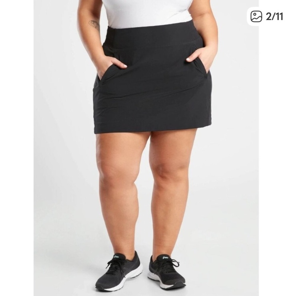 Athleta Black 16” Skort Skirt Size 18